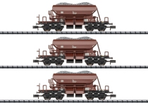 Trix 15465 - N - 3-tlg. Set Schotterwagen Dienstgüter, DB, Ep. IV